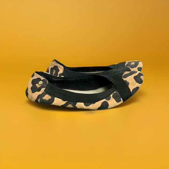Ann Klein AK Sport Flexible Women’s Leopard Print Flats Size 7 Ballet - Picture 2 of 3